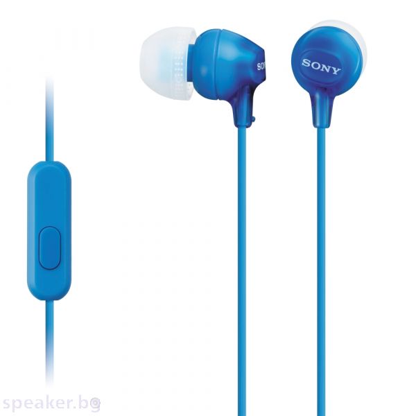 Слушалки SONY Headset MDR-EX15AP blue