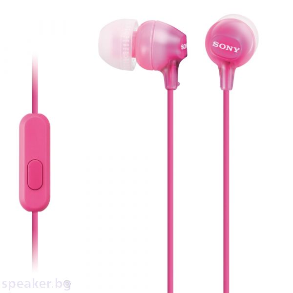 Слушалки SONY Headset MDR-EX15AP pink