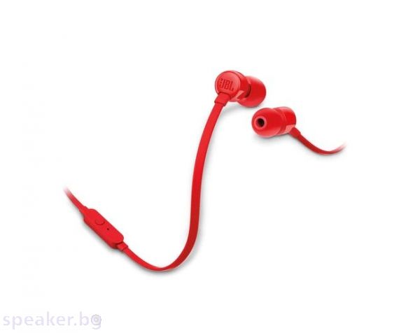 Слушалки JBL T110 RED In-ear headphones