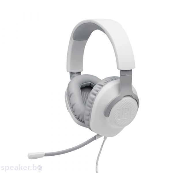 Слушалки JBL QUANTUM 100 WHT Wired over-ear gaming headset with a detachable mic
