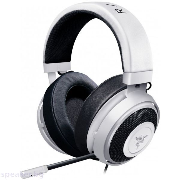 Геймърски слушалки Razer Kraken Pro V2 – Analog Gaming Headset – White–OVAL Ear Cushions. 50 mm audio drivers