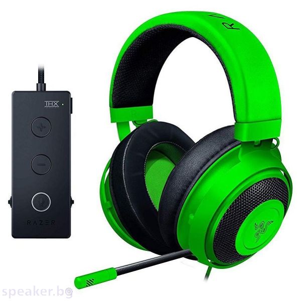 Геймърски слушалки Razer Kraken Tournament Ed. Green gaming headset