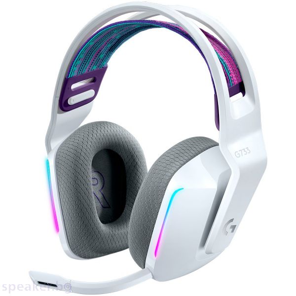 Геймърски слушалки LOGITECH G733 LIGHTSPEED Wireless RGB Gaming Headset - WHITE - 2.4GHZ - EMEA