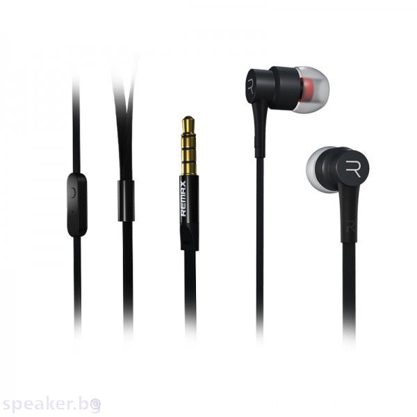 Слушалки за мобилни устройства,Remax RM-535, С микрофон, Черен, Сребрист 