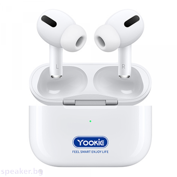 Слушалки с Bluetooth Yookie YKS17, White - 20611