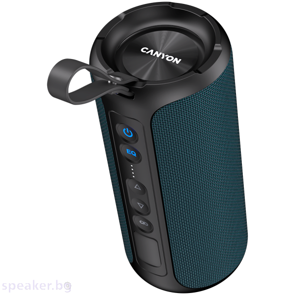 Bluetooth тонколони CANYON OnMove 15, Bluetooth speaker,Dark blue, IPX6,2*20W,7.4V 2600mah battery, EQ,TWS,AUX,Hand-free