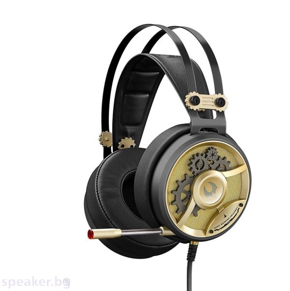 Геймърски слушалки A4TECH, Bloody M660, Микрофон, Черно/Златно