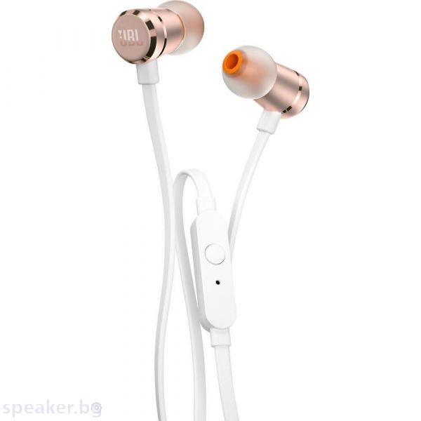 Слушалки тапи JBL T290, Бял/Златист