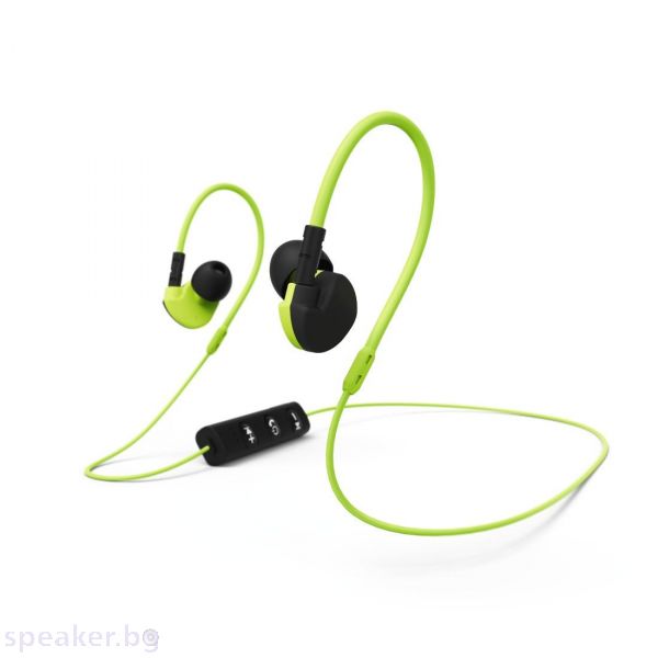 Спортни слушалки HAMA Active BT, In-Ear, Bluetooth, Микрофон, Черен/Жълт