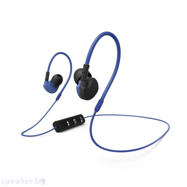 Спортни слушалки HAMA Active BT, In-Ear, Bluetooth, Микрофон, Черен/Син