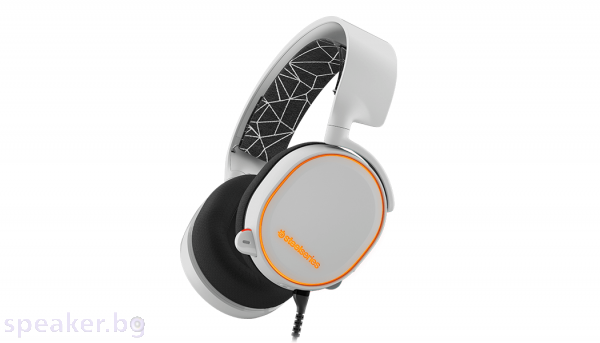 Геймърски слушалки SteelSeries, Arctis 5 White 7.1, Микрофон, RGB, Бял