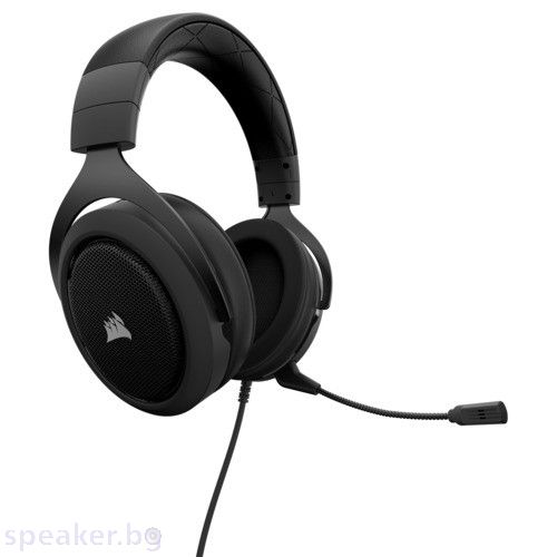 Слушалки CORSAIR Gaming HS50 STEREO Gaming Headset, Blue, 50mm neodymium speaker drivers