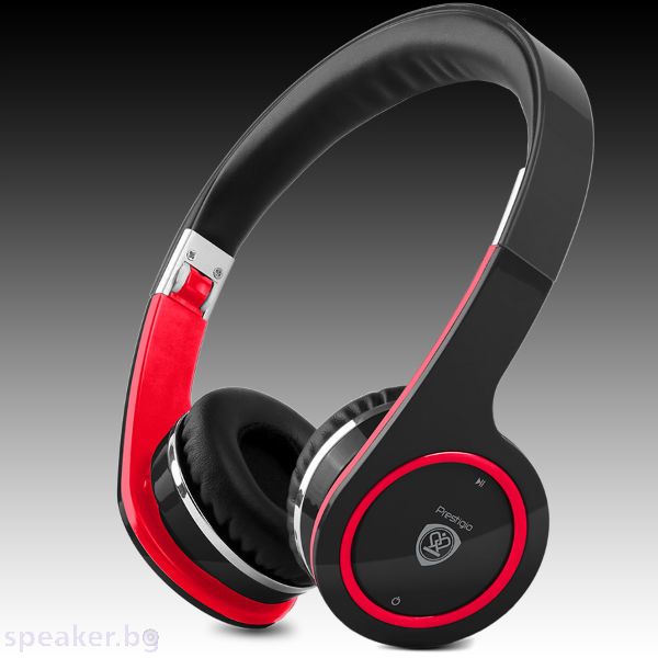 Слушалки PRESTIGIO Bluetooth headset PBHS1 черно-червено