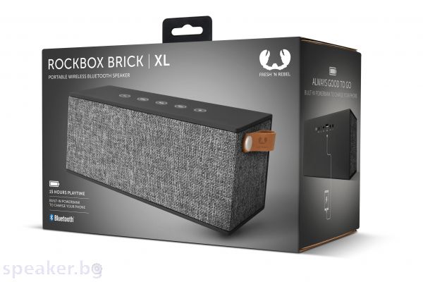 Тонколонка за мобилни устройства Fresh 'n Rebel Rockbox Brick XL Fabriq Edition Concrete Сив