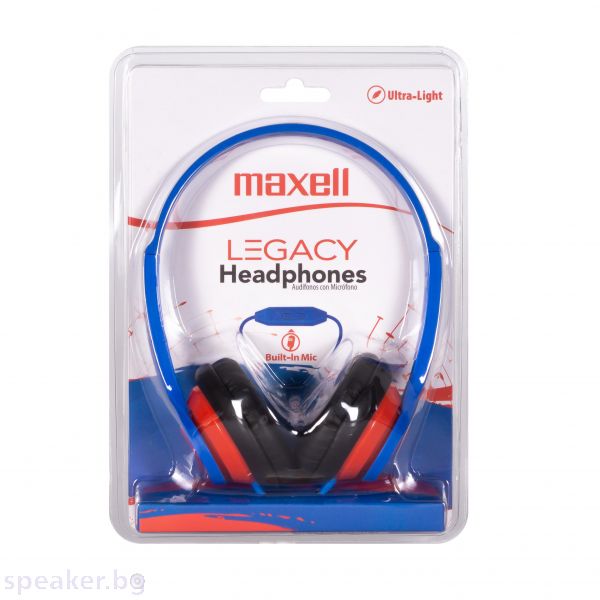 Слушалки с микрофон Maxell HP360 LEGACY Blue /сини/