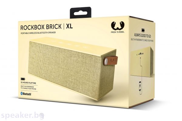 Тонколонка за мобилни устройства Fresh 'n Rebel Rockbox Brick XL Fabriq Edition Buttercup Жълт
