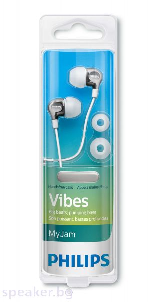 Слушалки с микрофон за поставяне в ушите Philips SHE3705WT бял 