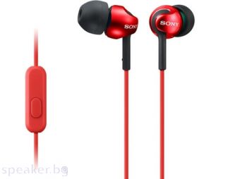 Слушалки SONY Headset MDR-EX110AP red