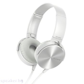 Слушалки SONY Headset MDR-XB450AP white