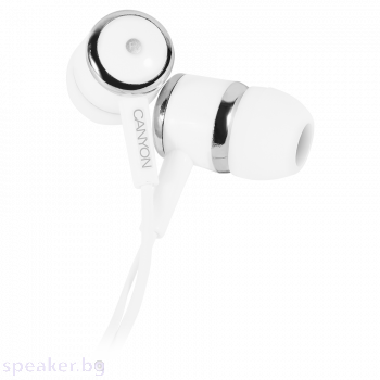 Слушалки CANYON CNE-CEPM01W Stereo, с микрофон, бял