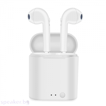 Bluetooth слушалки No brand, HBQ i7 TWS, Бял