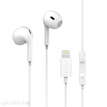 Слушалки за мобилни устройства Yookie XP107, Lightning, Mикрофон, Бял