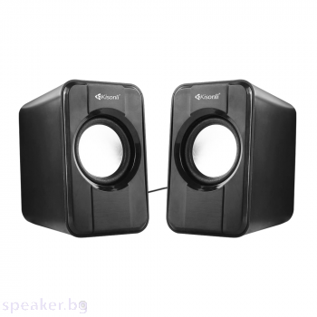 Тонколони Kisonli S-444, 2x3W, USB, Черен