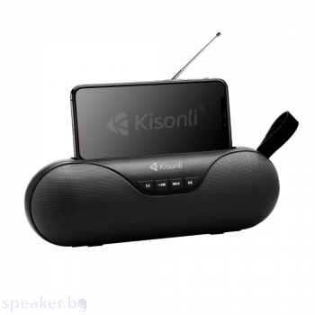 Тонколона Kisonli KS-1992, Bluetooth, USB, SD, FM, Черен