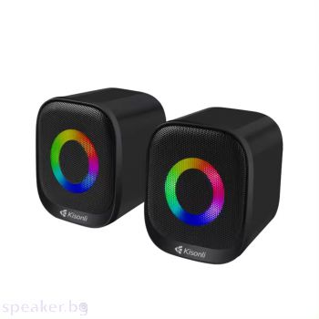 Тонколони Kisonli X3, AUX, 2x3W, Black - 22226