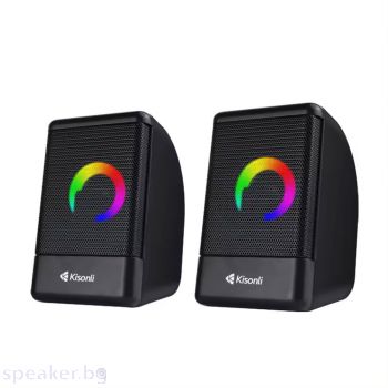 Тонколони Kisonli L-8080, AUX, 2x3W, Black - 22236
