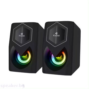 Тонколони Kisonli L-1020, AUX, 2x3W, Black - 22239