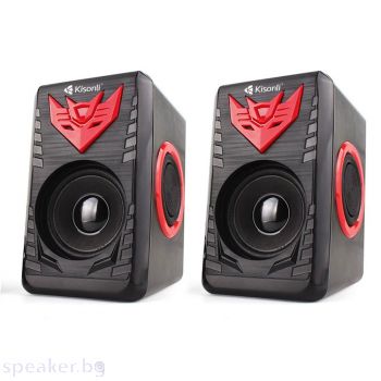 Тонколони Kisonli T-008A, AUX, 2x3W, Black - 22251