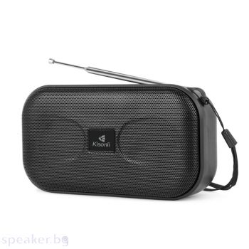 Тонколона Kisonli SC-01, Bluetooth, FM, AUX, Black - 22261