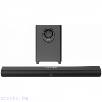 Тонколони FENDA F&D HT-350 2.1 Wireless Soundbar with Subwoofer, 110W RMS (20Wx2+70W), Full-range speaker: 40x90mm + 6.5'' Subwoofer, BT 5.0/Optical/AUX/HDMI/USB/LED Display/Remote Control/Wooden/Black