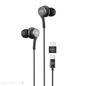 Слушалки с микрофон MAXELL XC1, USB-C, Черни