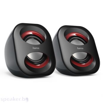 Тонколонки HAMA Sonic Mobil 183, 2.0, Черен/Червен