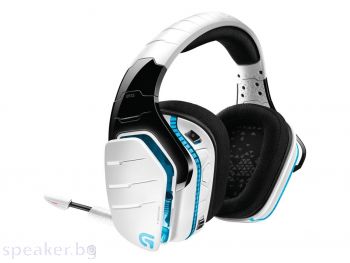 Геймърски слушалки Logitech, G933 Artemis Spectrum Surround Sound Wireless 7.1, Безжични, Микрофон, Бели