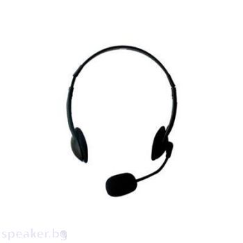 Слушалки Ewent EW3563, Микрофон, 2x 3.5mm жак, 2.1м кабел, Черни