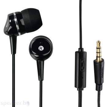 Слушалки -тапи с микрофон HAMA In Ear Basic4Phone черни стерео