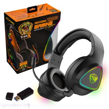 Безжични геймърски слушалки с микрофон ROXPOWER T-ROX ST-GH709W