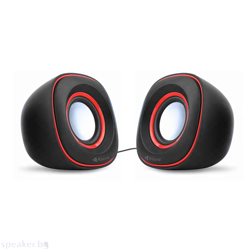 Тонколони, Kisonli V350, 2x3W, USB, Черен