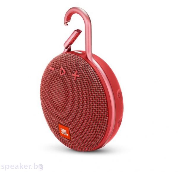 Тонколона JBL CLIP 3 RED ultra-portable and waterproof Bluetooth speaker