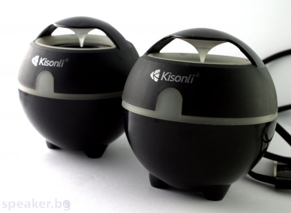 Тонколони Kisonli S-999, 3W*2, USB, Черни 