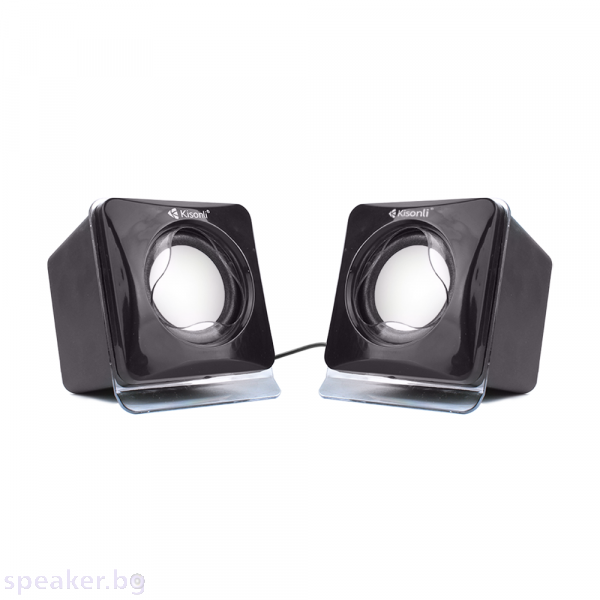Тонколони Kisonli V410, 3W*2, USB, Черни 