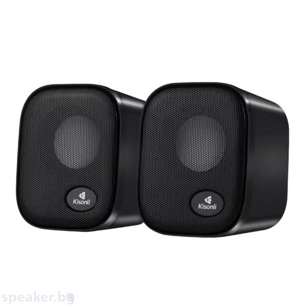 Тонколони Kisonli KS-10, AUX, 2x3W, Black - 22253