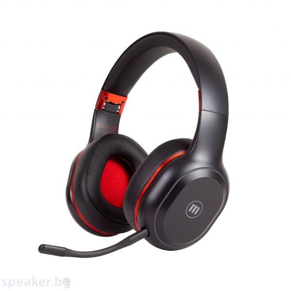 Геймърски слушалки Maxell HYPERSHOCK, Bluetooth, Микрофон, Подсветка, Черен