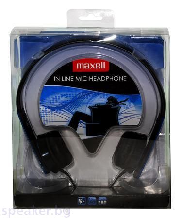 Слушалки с микрофон MAXELL HP-MIC BLUE сини