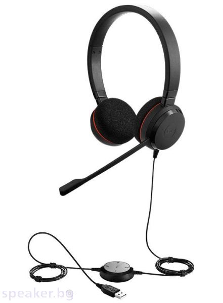 Слушалки с микрофон Jabra Evolve 20 Stereo Черни 