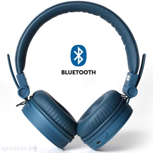 Слушалки с микрофон Fresh 'n Rebel Wireless, Индиго
