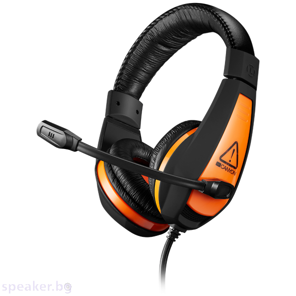 Слушалки Gaming headset 3.5mm jack with adjustable microphone and volume control Черен